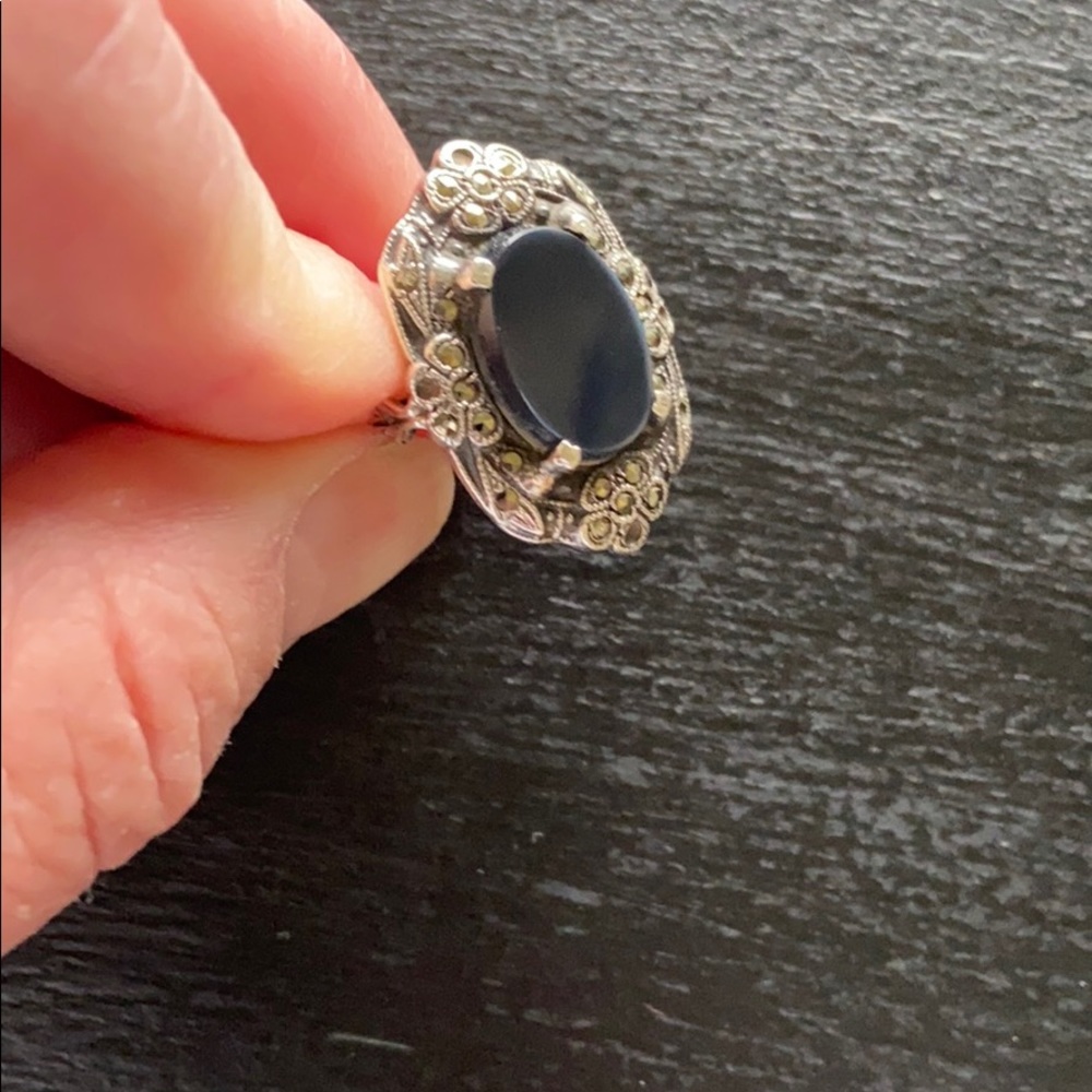 Vintage estate sterling silver opera ring - Picture 3 of 11